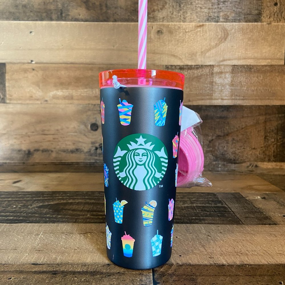 Starbucks JAPAN 2020 Stainless Steel Tumbler Frappuccino Black 12oz(355ml) NEW